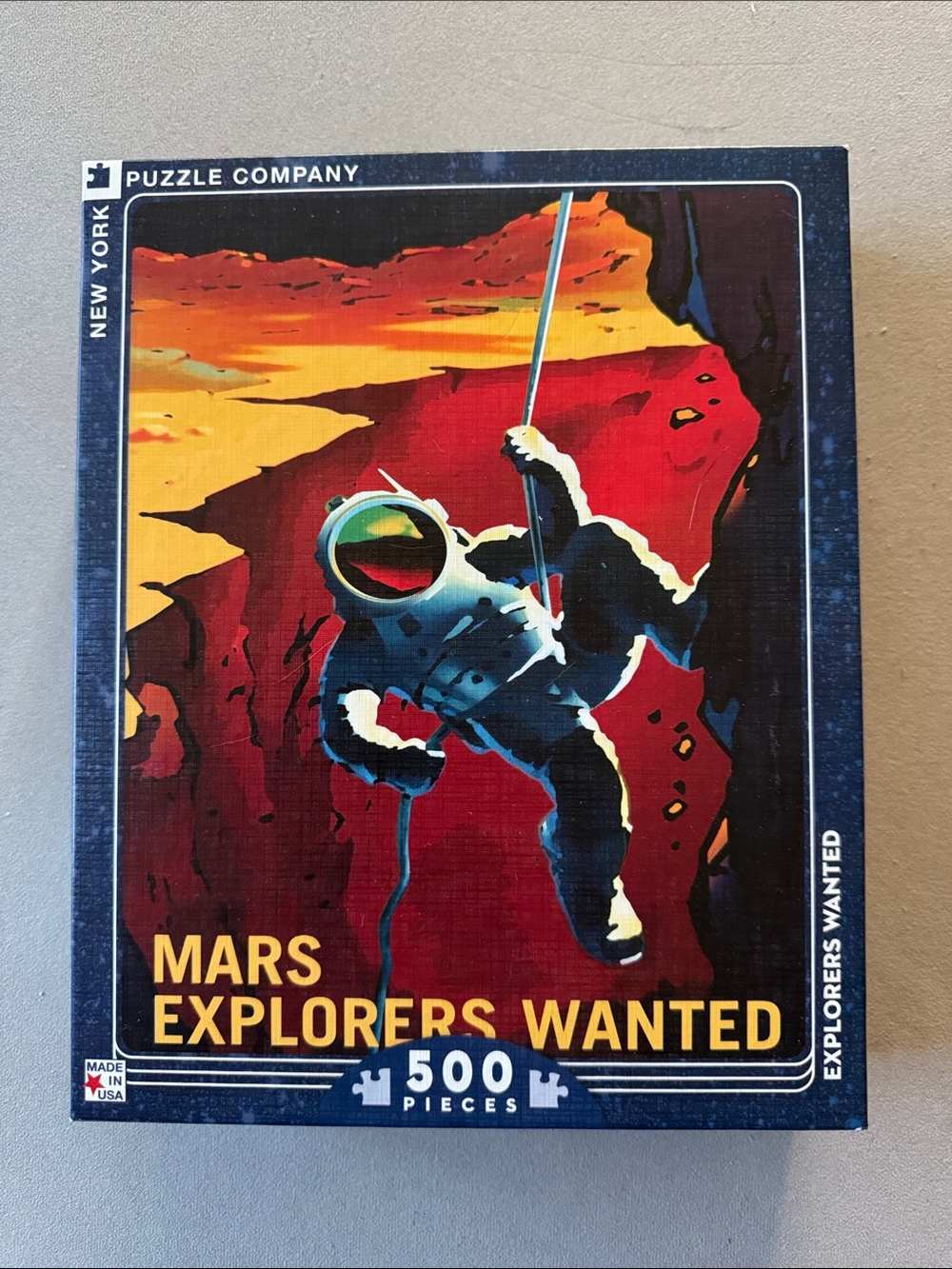 500 piece “Explorers Wanted” jigsaw puzzle